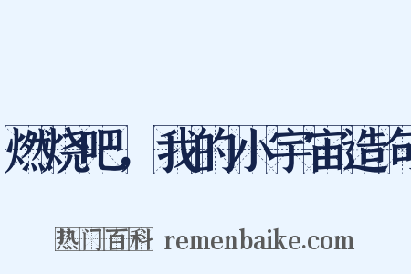 燃烧吧，我的小宇宙造句是什么意思的图片